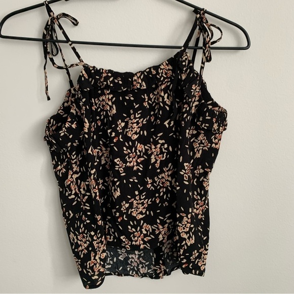 NWT ba&sh Veda Sleeveless Floral Print Top Black Graphic M - Picture 5 of 7
